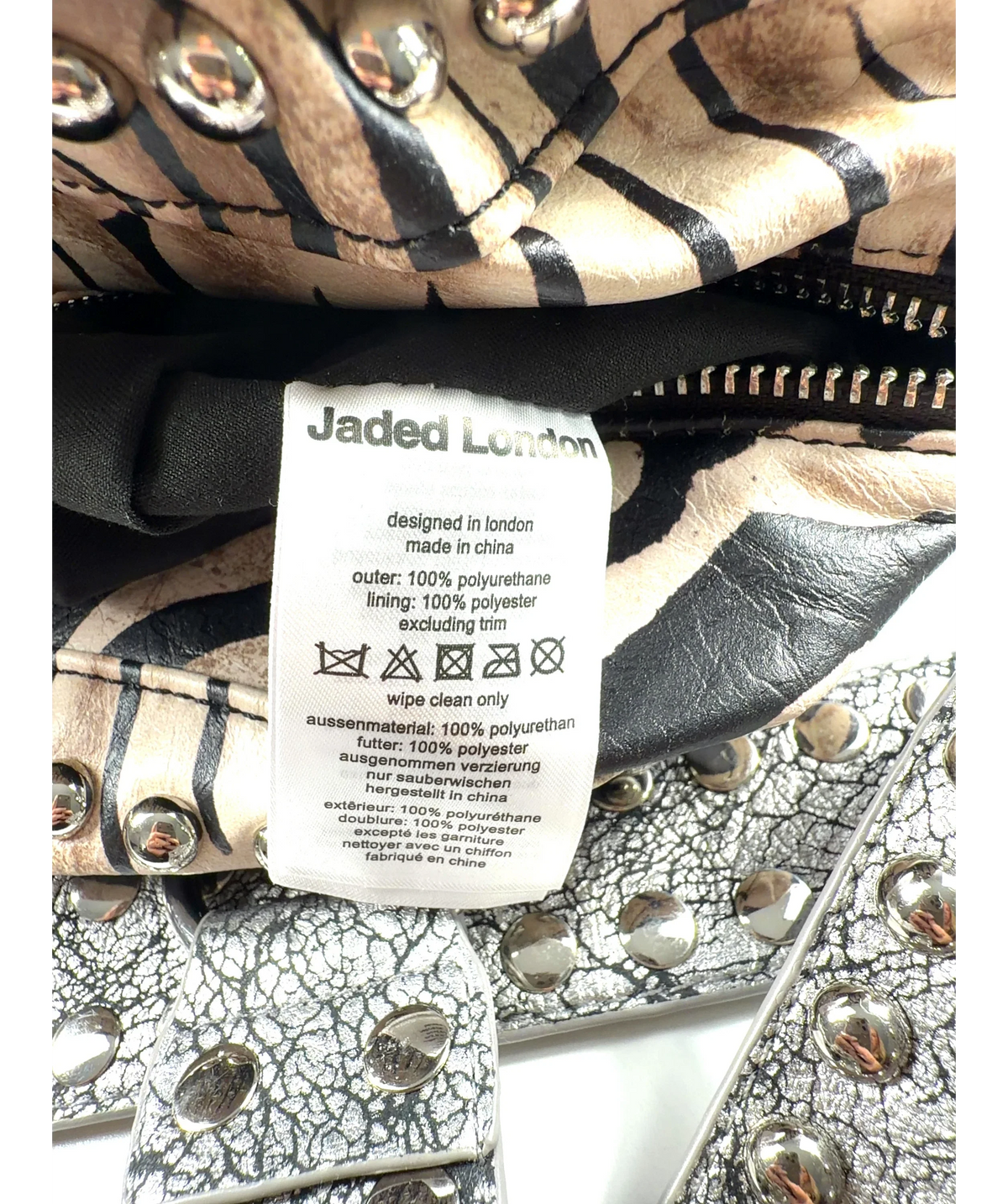 Jaded London Marza PU Leather Studded Bag Black — Brand