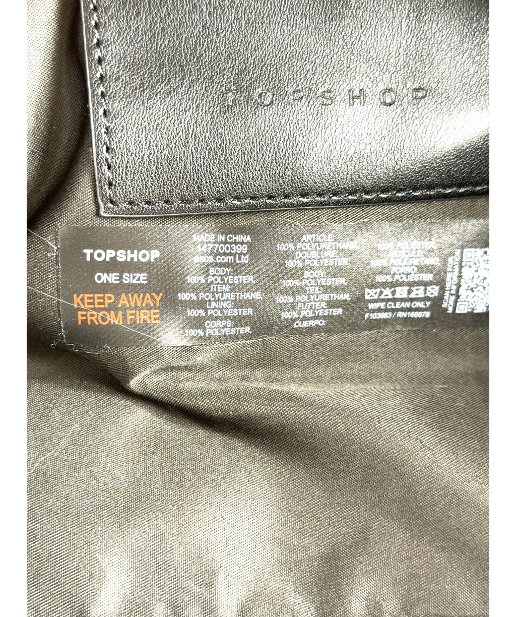 TOPSHOP Cream Shaggy Tote Bag — Size