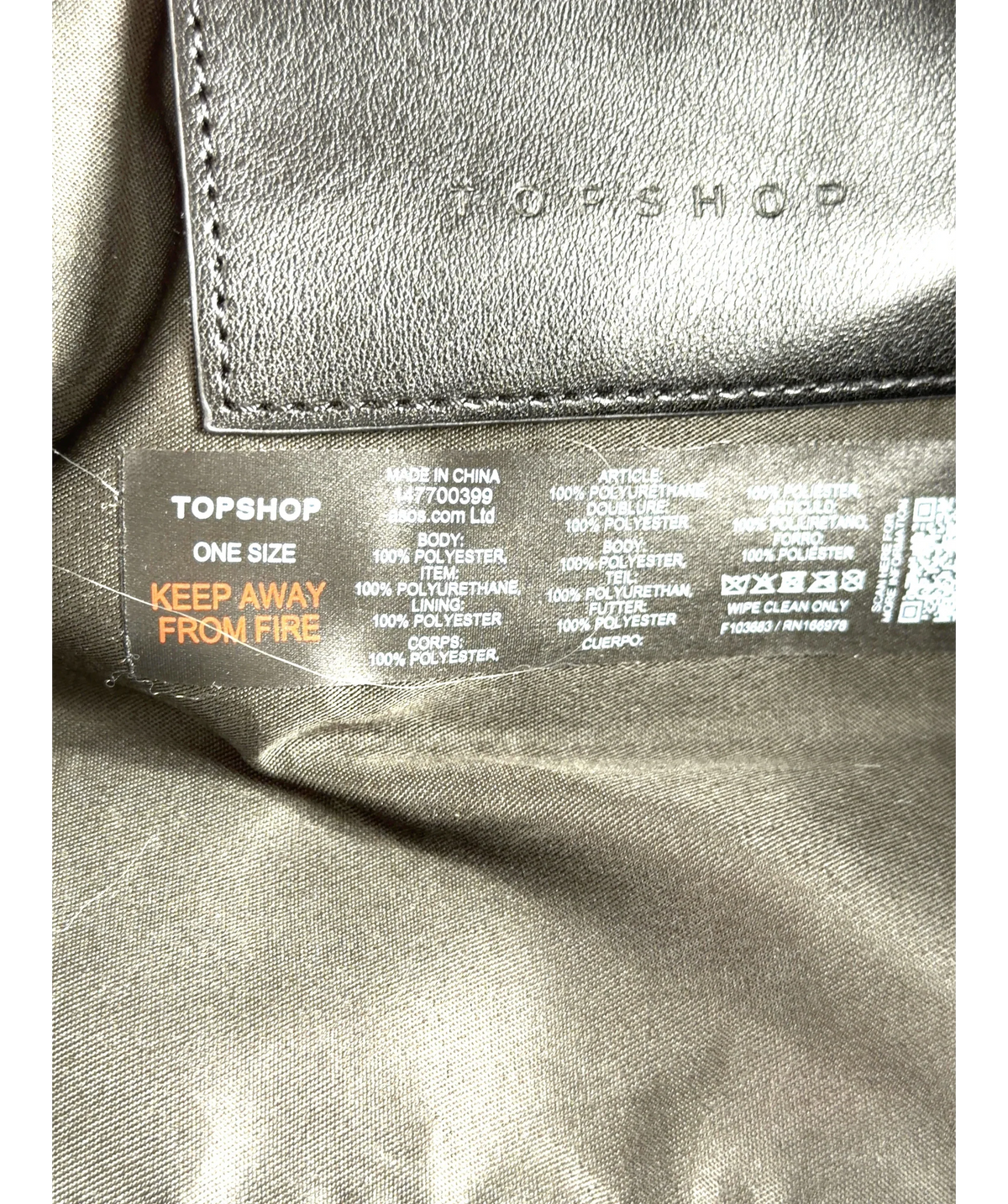 TOPSHOP Cream Shaggy Tote Bag — Materials