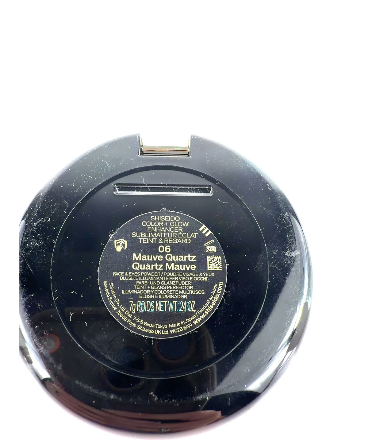 Shiseido 06 Mauve Quartz Color + Glow Enhancer, size 7g — label