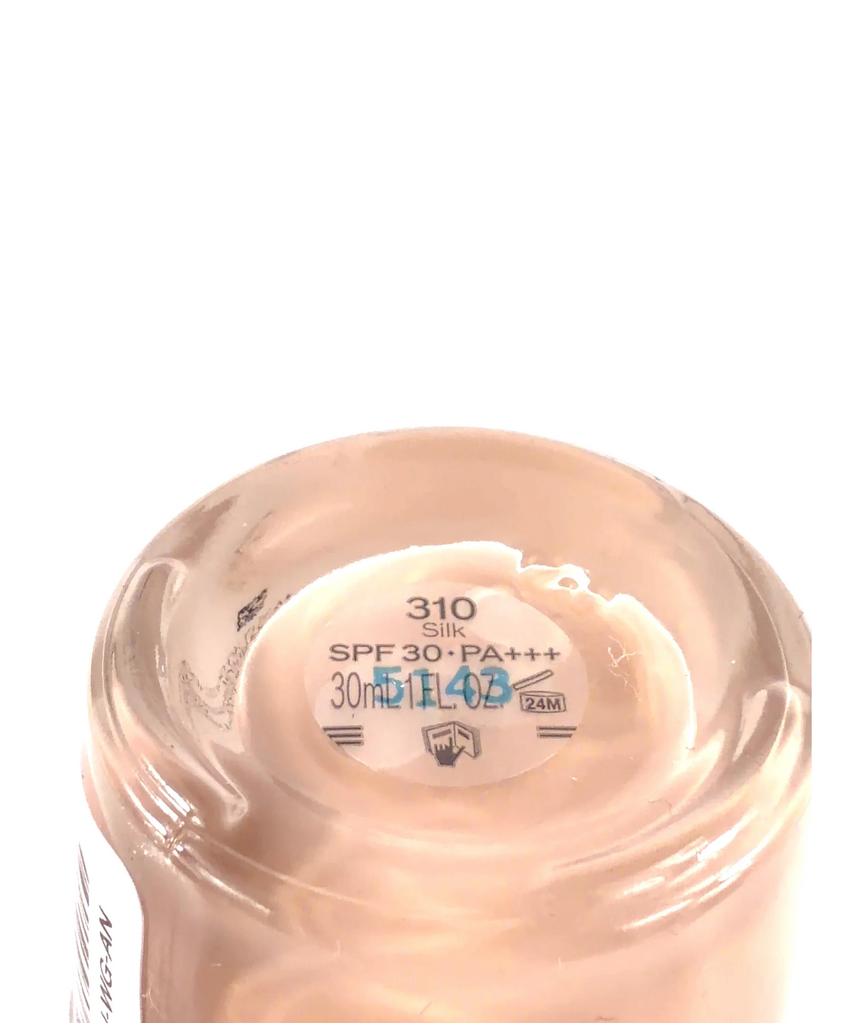 Shiseido 310 Silk Revitalessence Skin Glow Foundation SPF 30, size 30ml — care label