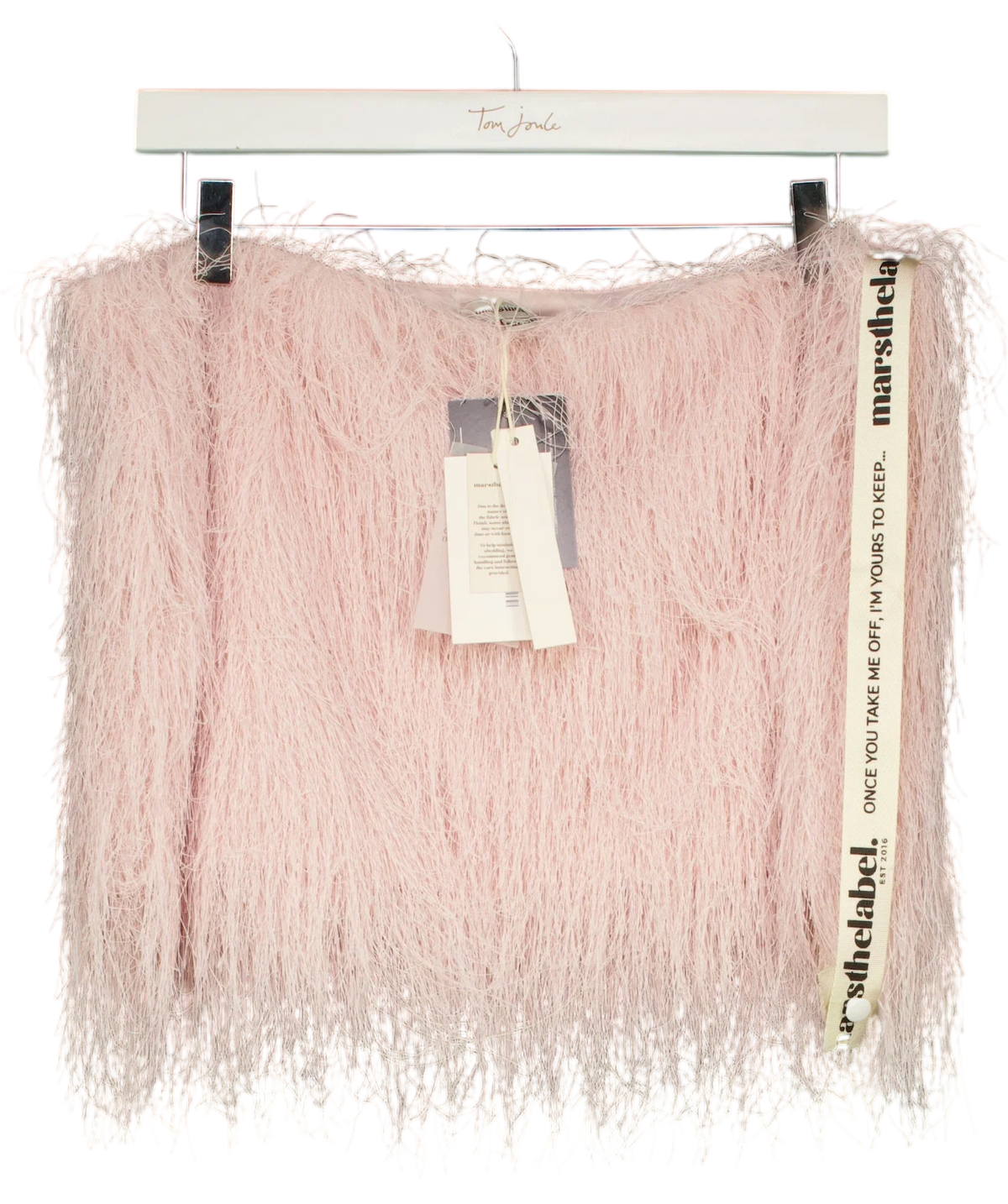 Mars the Label Pink The Ostrich Skirt, size UK 16 — front