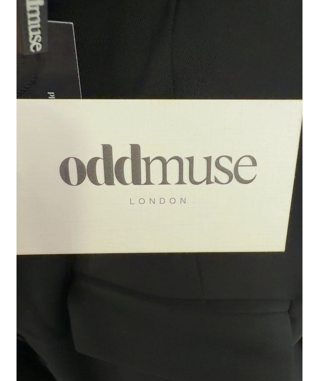 ODD MUSE Black The Ultimate Muse Wide Leg Trousers, size UK S — detail
