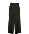 ODD MUSE Black The Ultimate Muse Wide Leg Trousers, size UK S — front