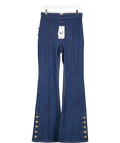 NADINE MERABI Blue Kendra Dark Denim Trousers, size UK S — front