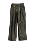 HOLLAND COOPER Black High Waisted Faux Leather Trouser, size UK 10 — front
