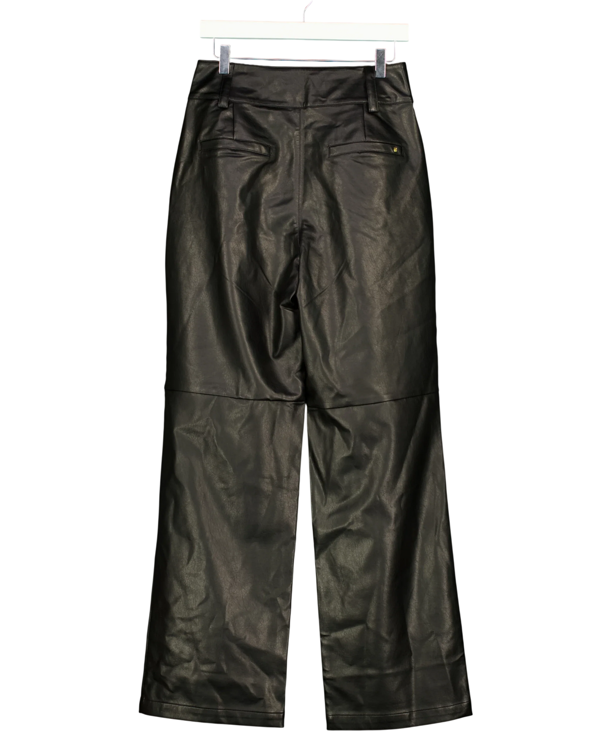 HOLLAND COOPER Black High Waisted Faux Leather Trouser, size UK 10 — back