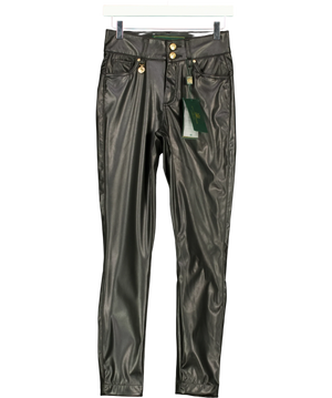 Holland Cooper Faux Leather Skinny Jean Black UK 8