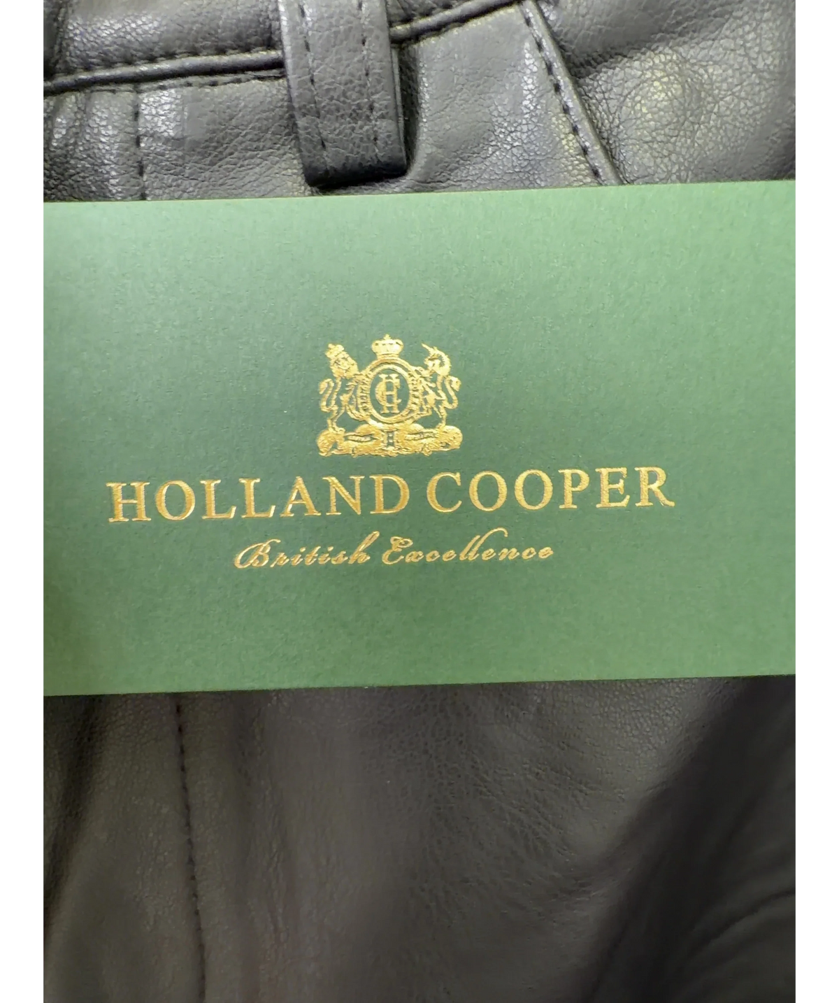 HOLLAND COOPER Black Dunwick Faux Leather Pant, size UK 8 — detail
