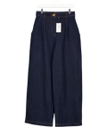 ODD MUSE Blue Denim Wide Leg Trousres, size UK S — front