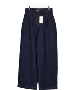 ODD MUSE Denim Wide Leg Trousers Blue UK S