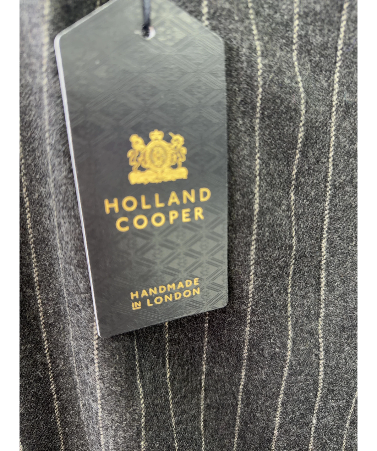 HOLLAND COOPER charcoal Mayfair Pencil Skirt, size UK 8 — detail