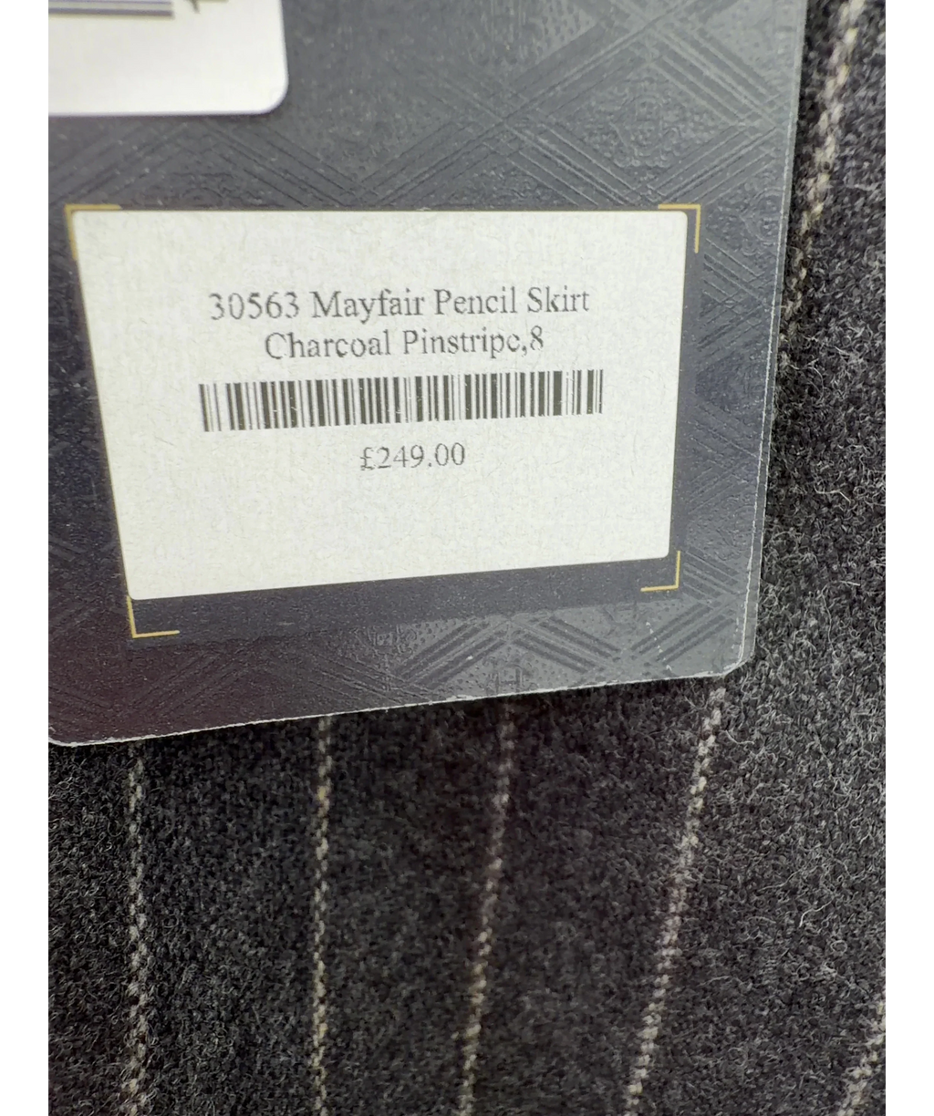 HOLLAND COOPER charcoal Mayfair Pencil Skirt, size UK 8 — care label