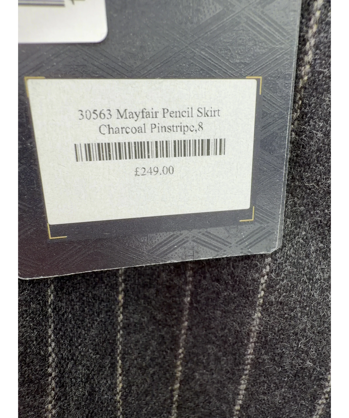 HOLLAND COOPER charcoal Mayfair Pencil Skirt, size UK 8 — care label