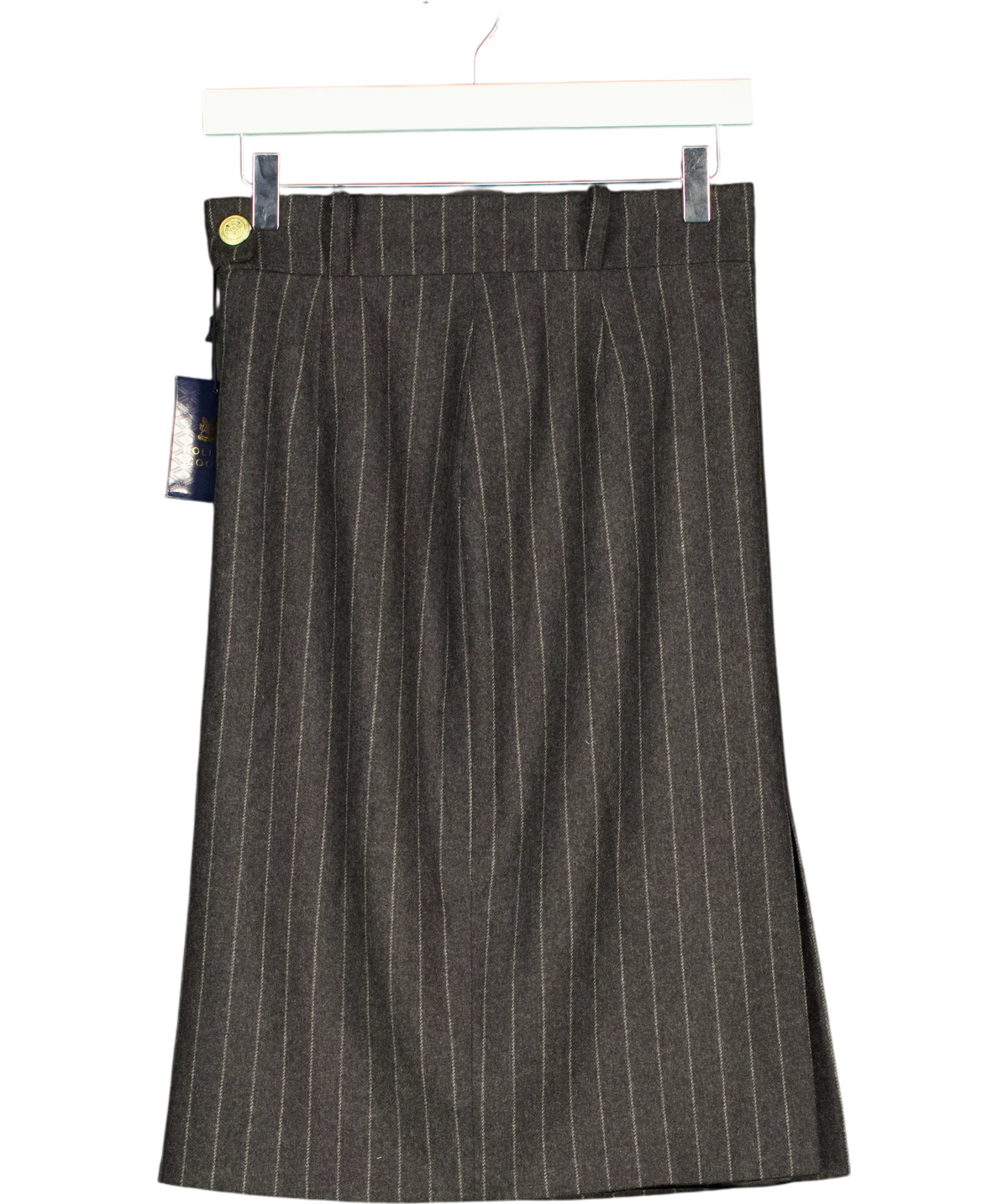 HOLLAND COOPER charcoal Mayfair Pencil Skirt, size UK 8 — back