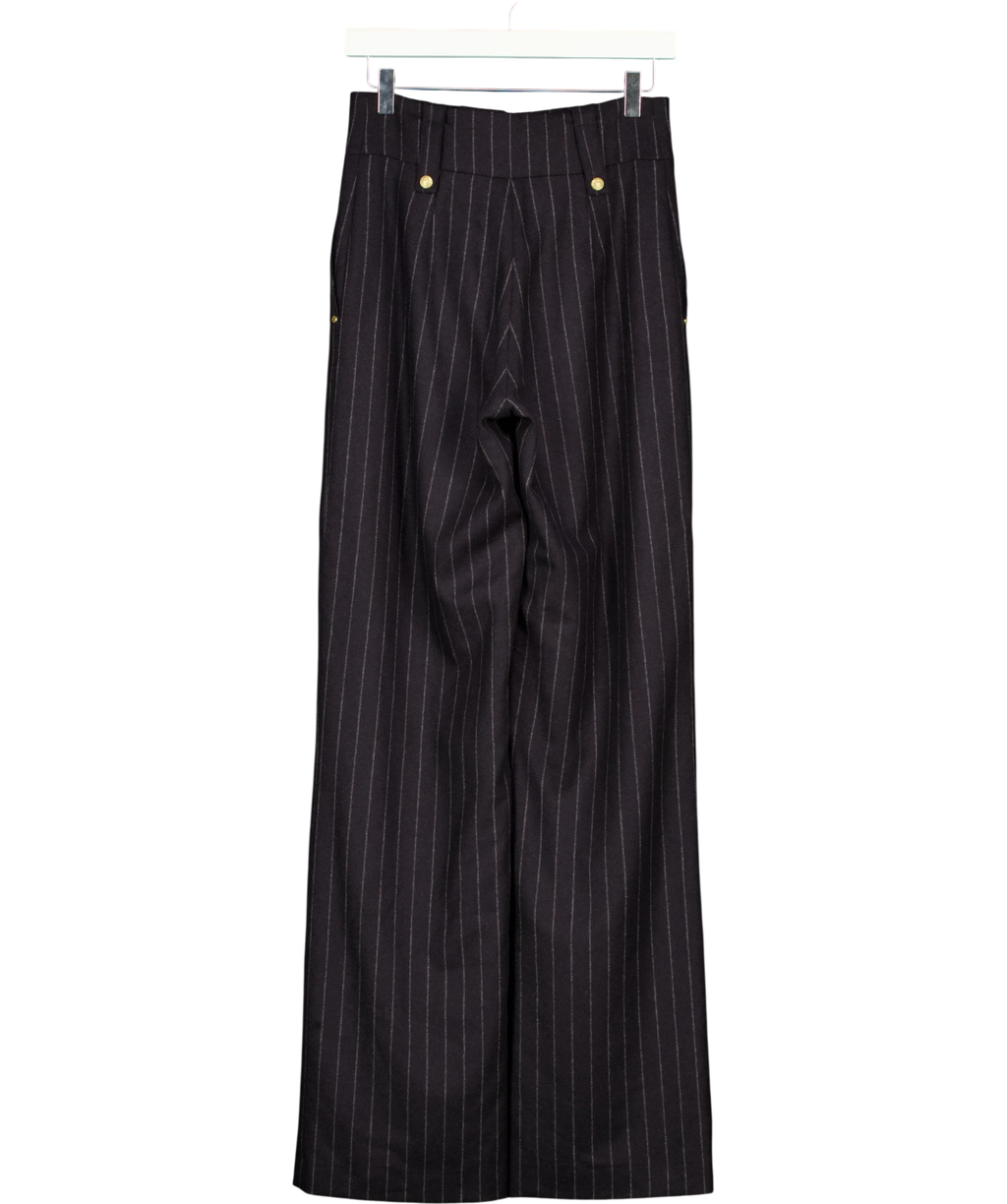 HOLLAND COOPER navy High Waisted Straight Trouser, size UK 8 — back