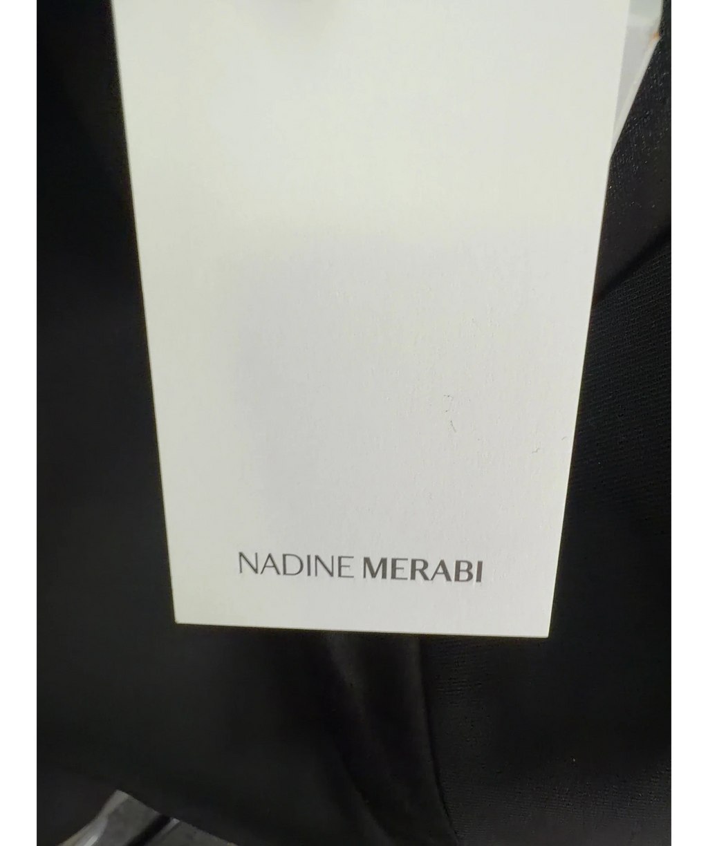 NADINE MERABI Black Taylor Black Top, size UK 8 — detail