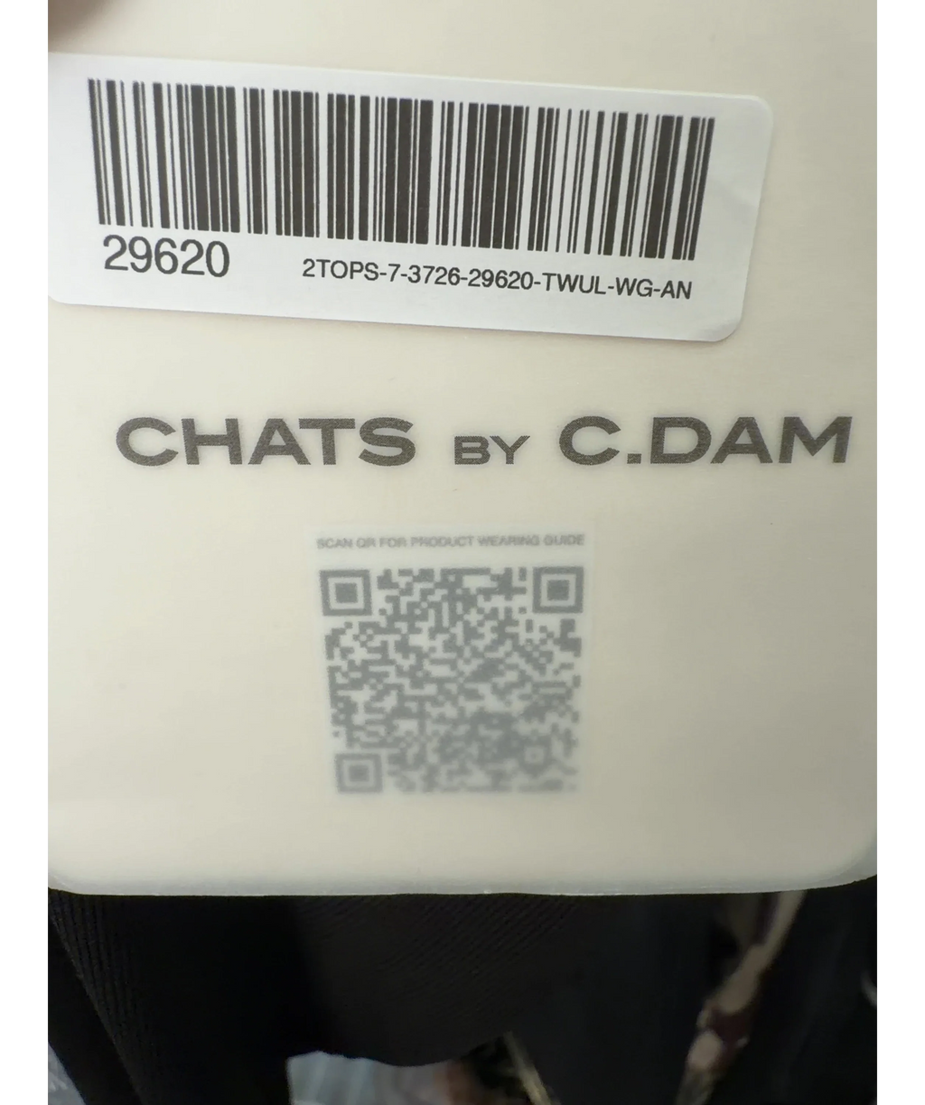 Chats by C.Dam Black integrated-glove bolero, size UK 10 — detail
