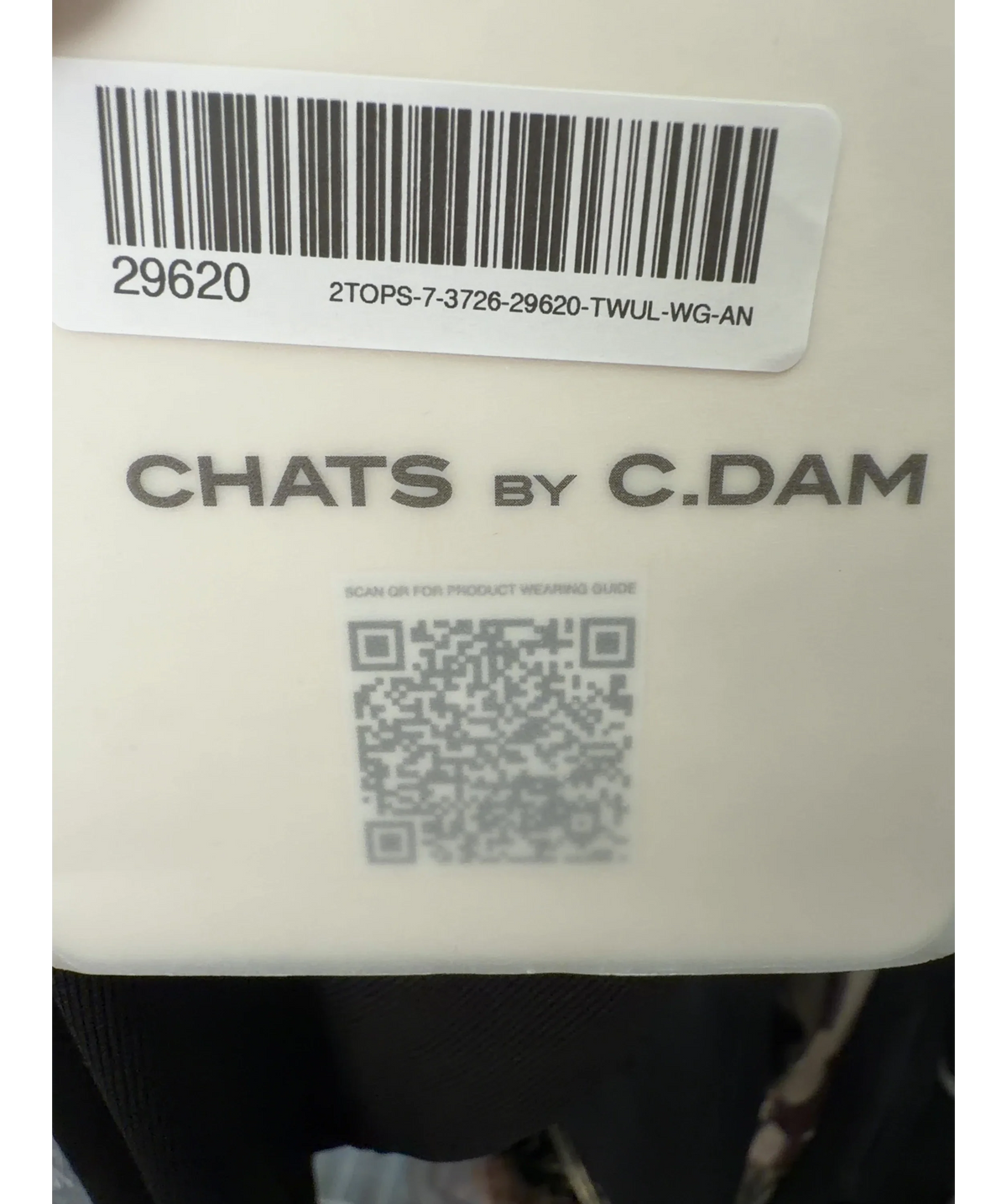 Chats by C.Dam Black integrated-glove bolero, size UK 10 — detail