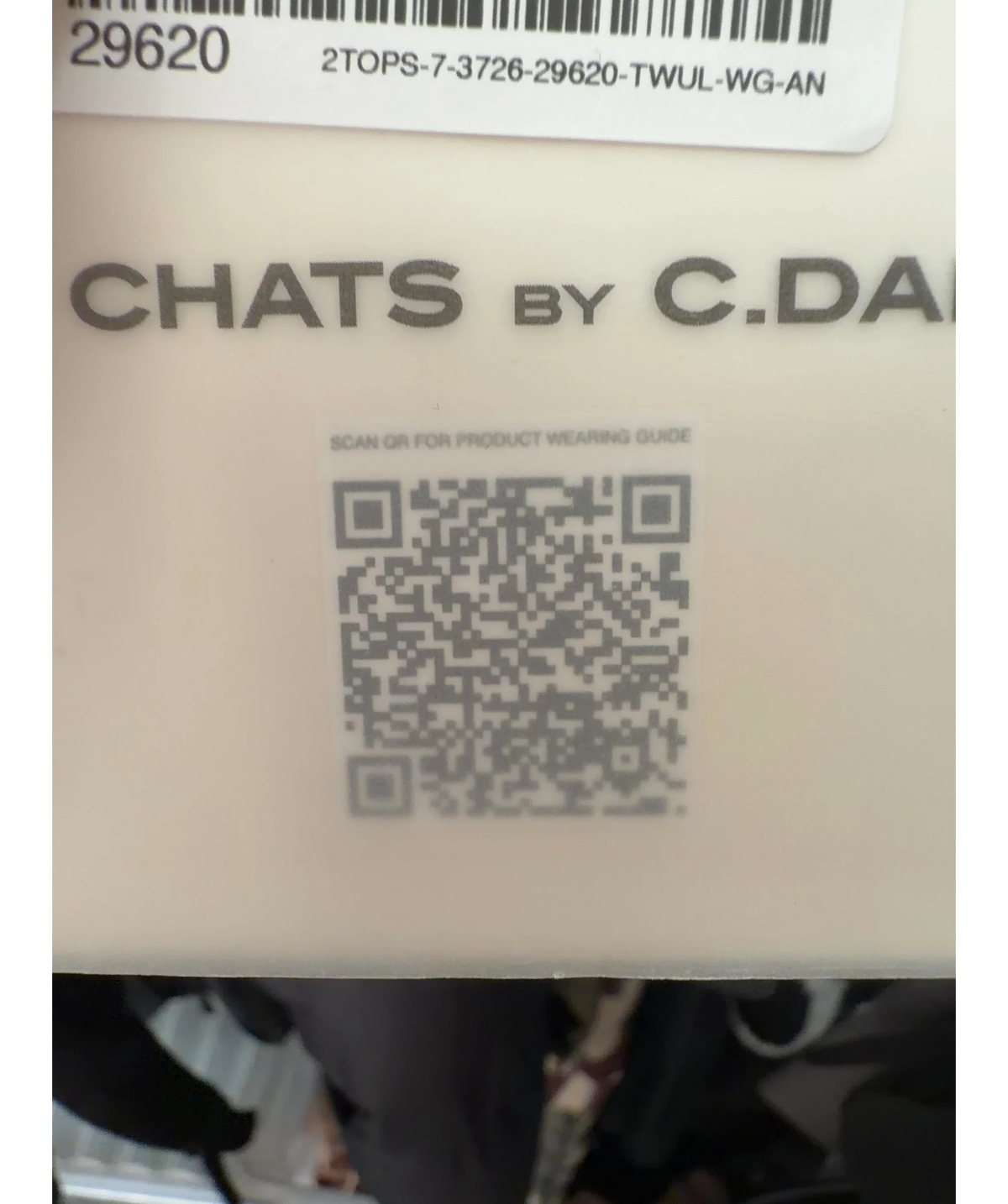 Chats by C.Dam Black integrated-glove bolero, size UK 10 — label