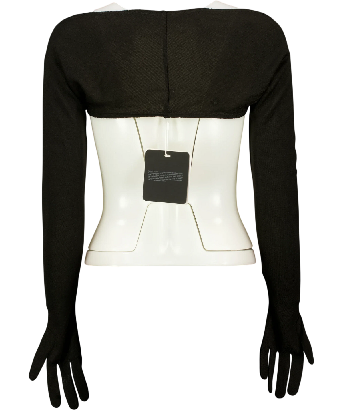 Chats by C.Dam Black integrated-glove bolero, size UK 10 — back