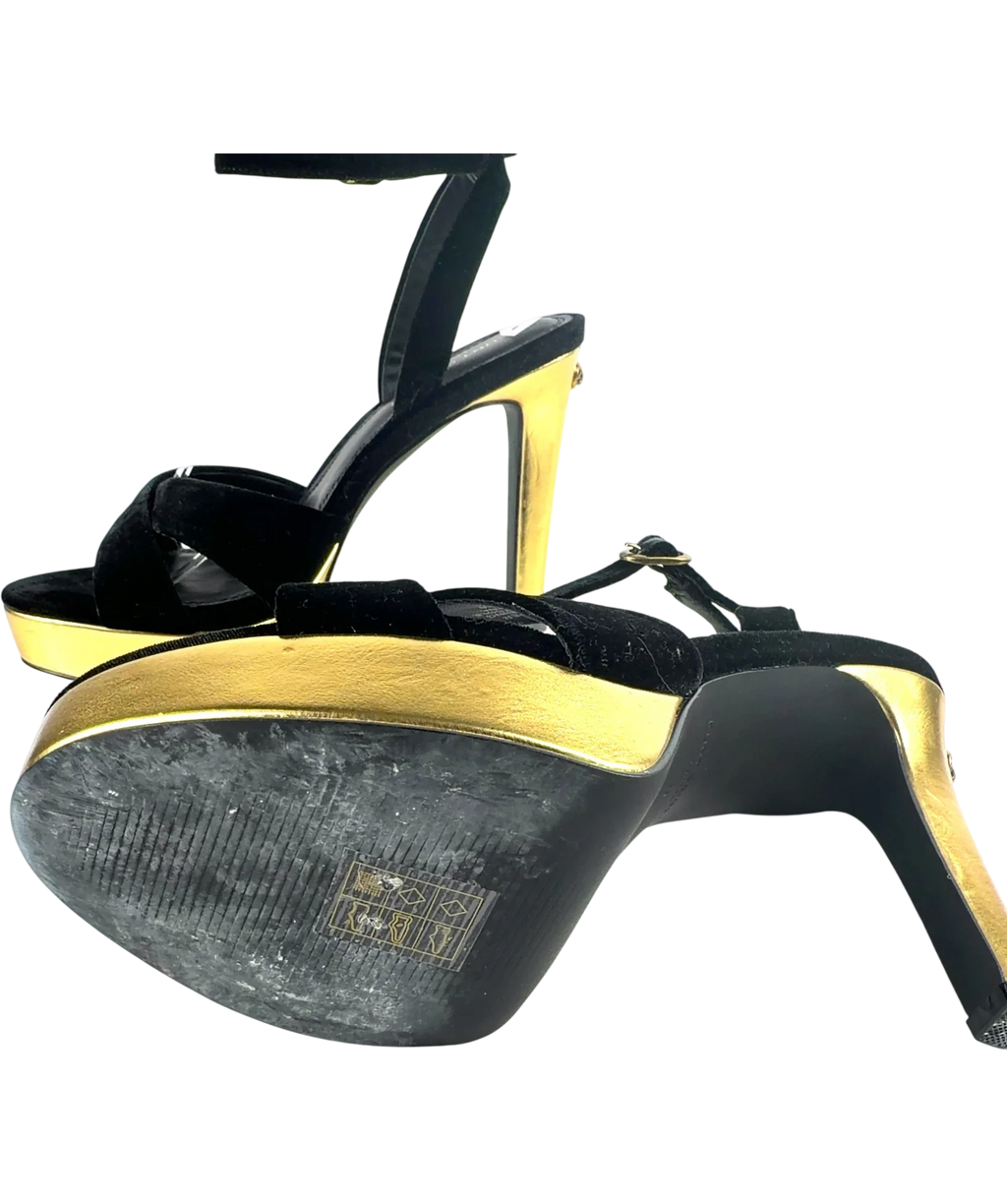 Kurt Geiger Black Gloria Cross Sandal, size UK 6 EU 39 👠 — view 8
