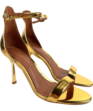 Kurt Geiger London Bank Gold Heeled Sandals   UK 7