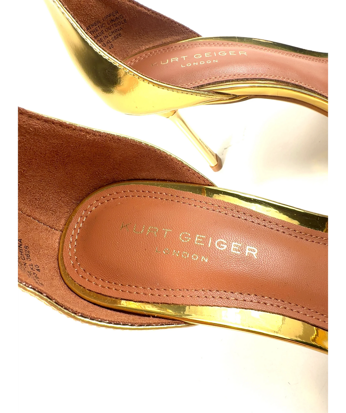 Kurt Geiger gold Colour, size UK 7 EU 40 👠 — care label