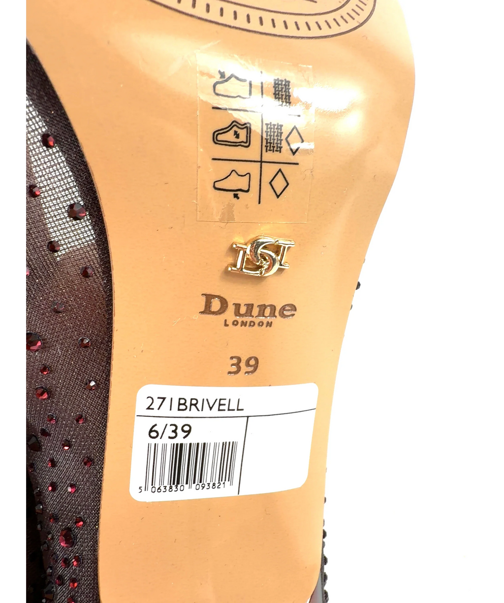 Dune Brown Brivelle, size UK 6 EU 39 👠 — fabric detail