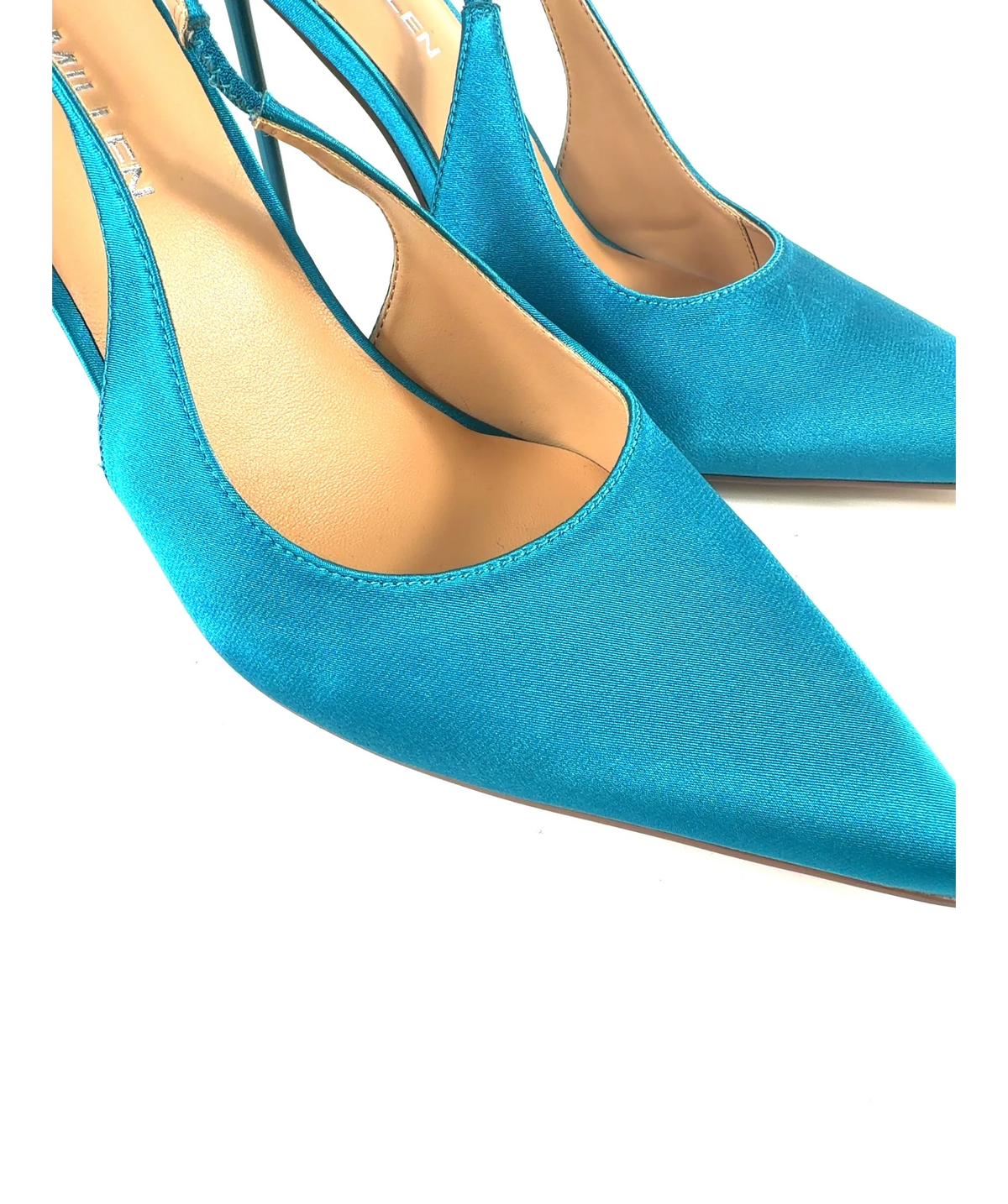 KAREN MILLEN Blue Satin Slingback Heeled Shoe, size UK 8 EU 41 👠 — additional view