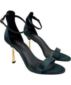 Kurt Geiger Green Gold Stiletto Sandals UK 6 EU 39