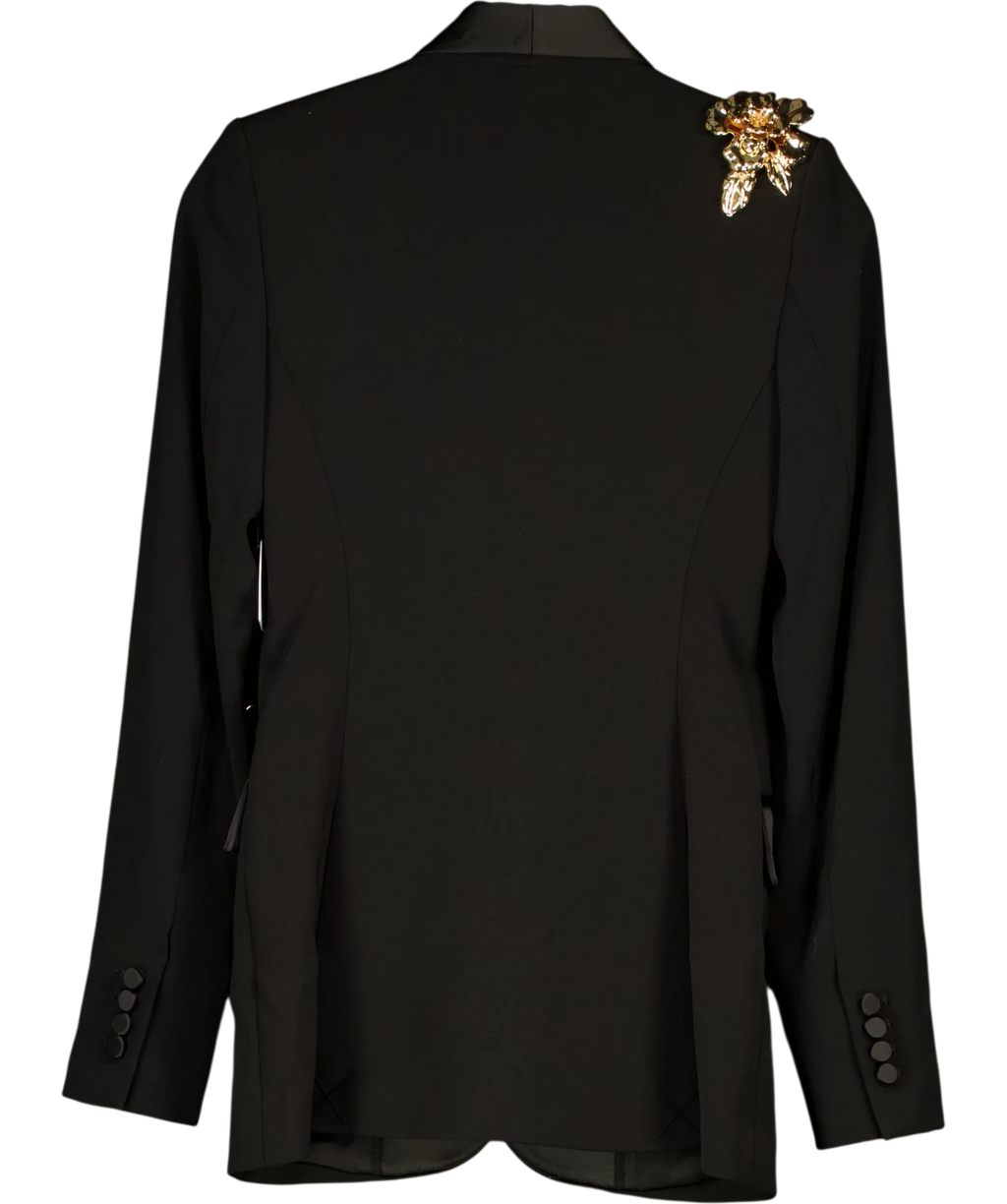 NADINE MERABI Black Riley Black Blazer, size UK S — back