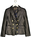 HOLLAND COOPER Black 27462 Knightsbridge Blazer Valencia Leather Black,8, size UK 8 — front