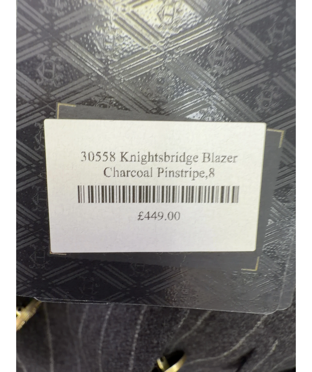 HOLLAND COOPER Grey Knightsbridge Blazer, size UK 8 — label