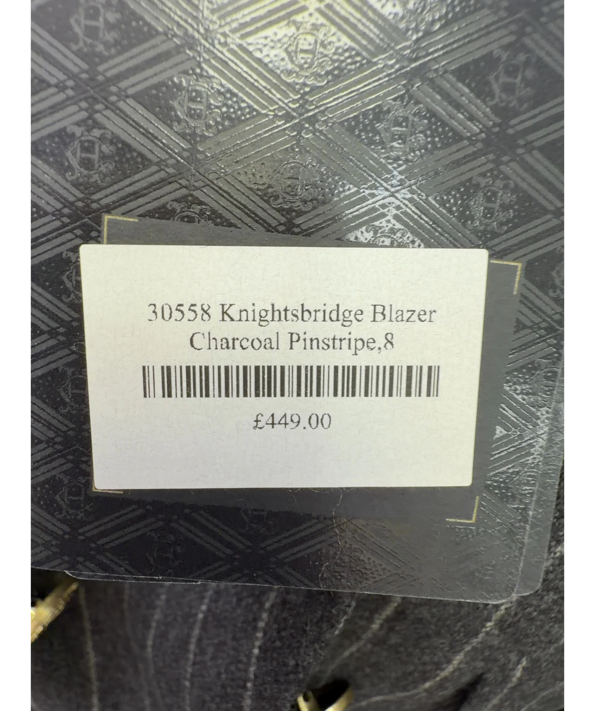 HOLLAND COOPER Grey Knightsbridge Blazer, size UK 8 — care label