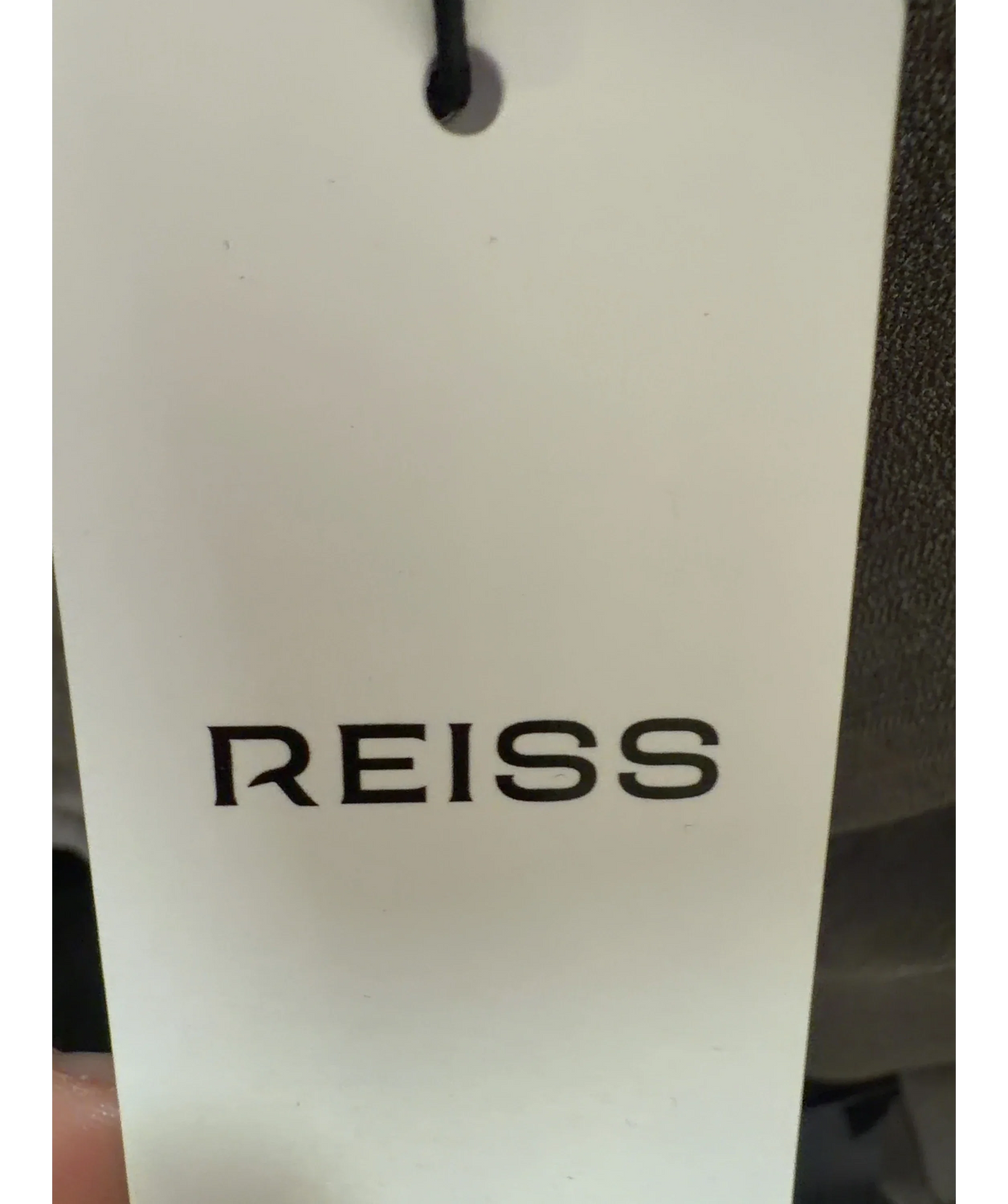 REISS Brown Juno Structured Mini Dress, size UK 8 — detail