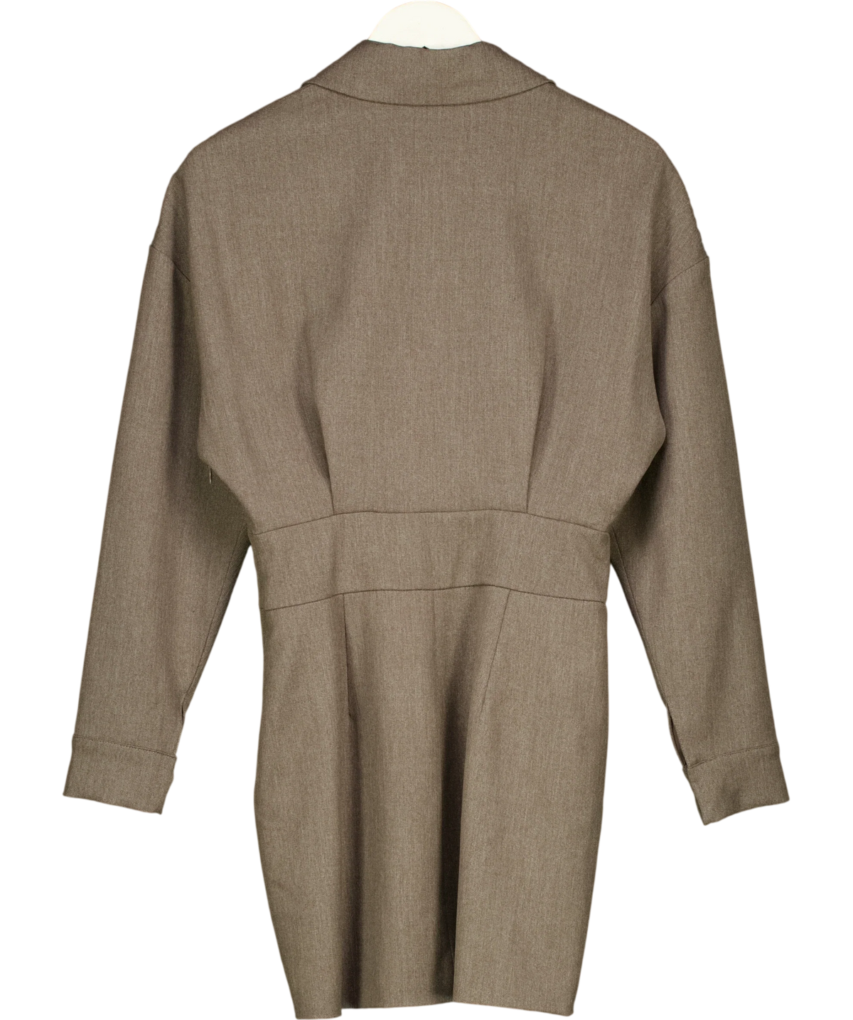 REISS Brown Juno Structured Mini Dress, size UK 8 — back
