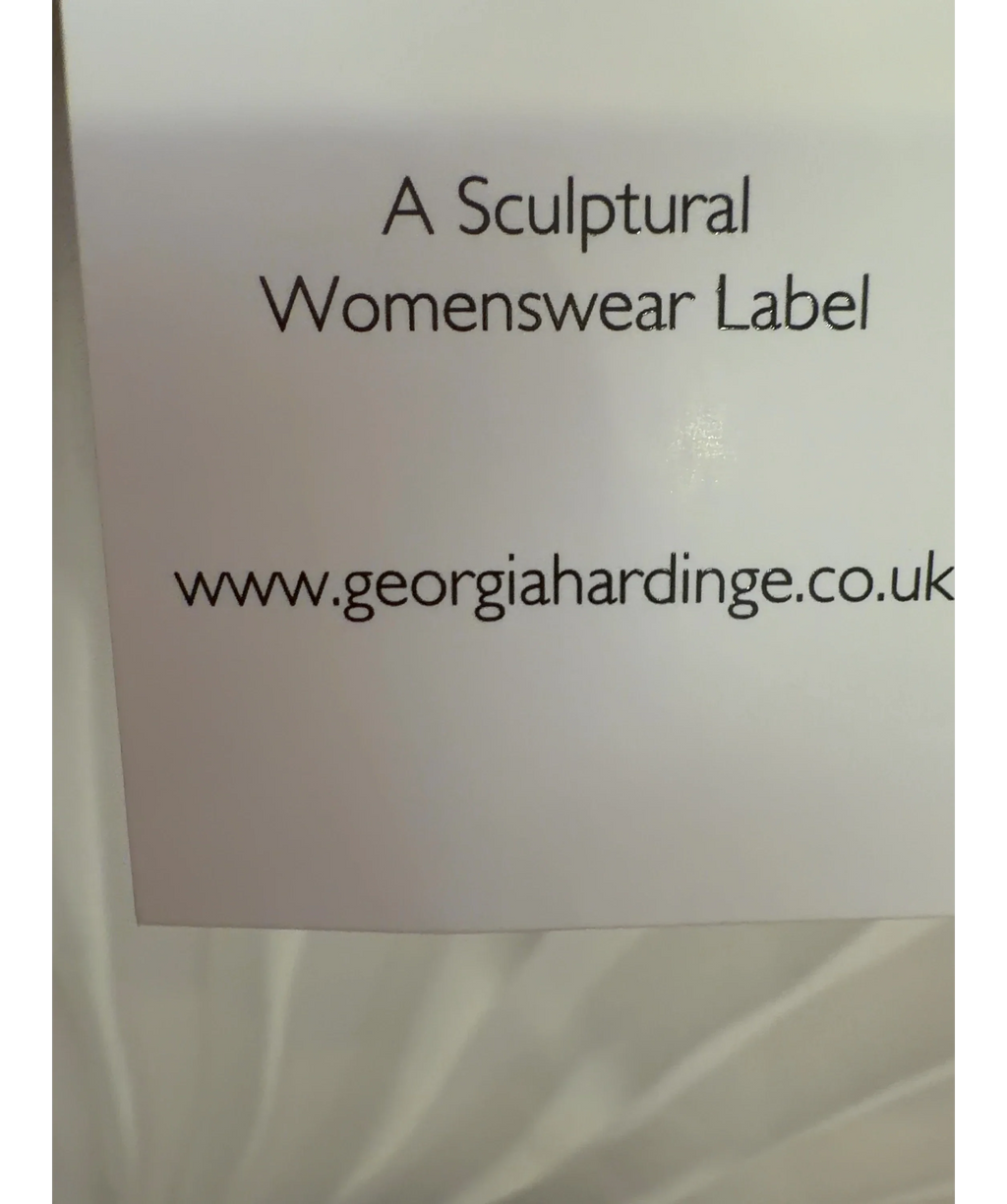 Georgia Hardinge White sculptural ivory maxi dress, size UK 8 — detail