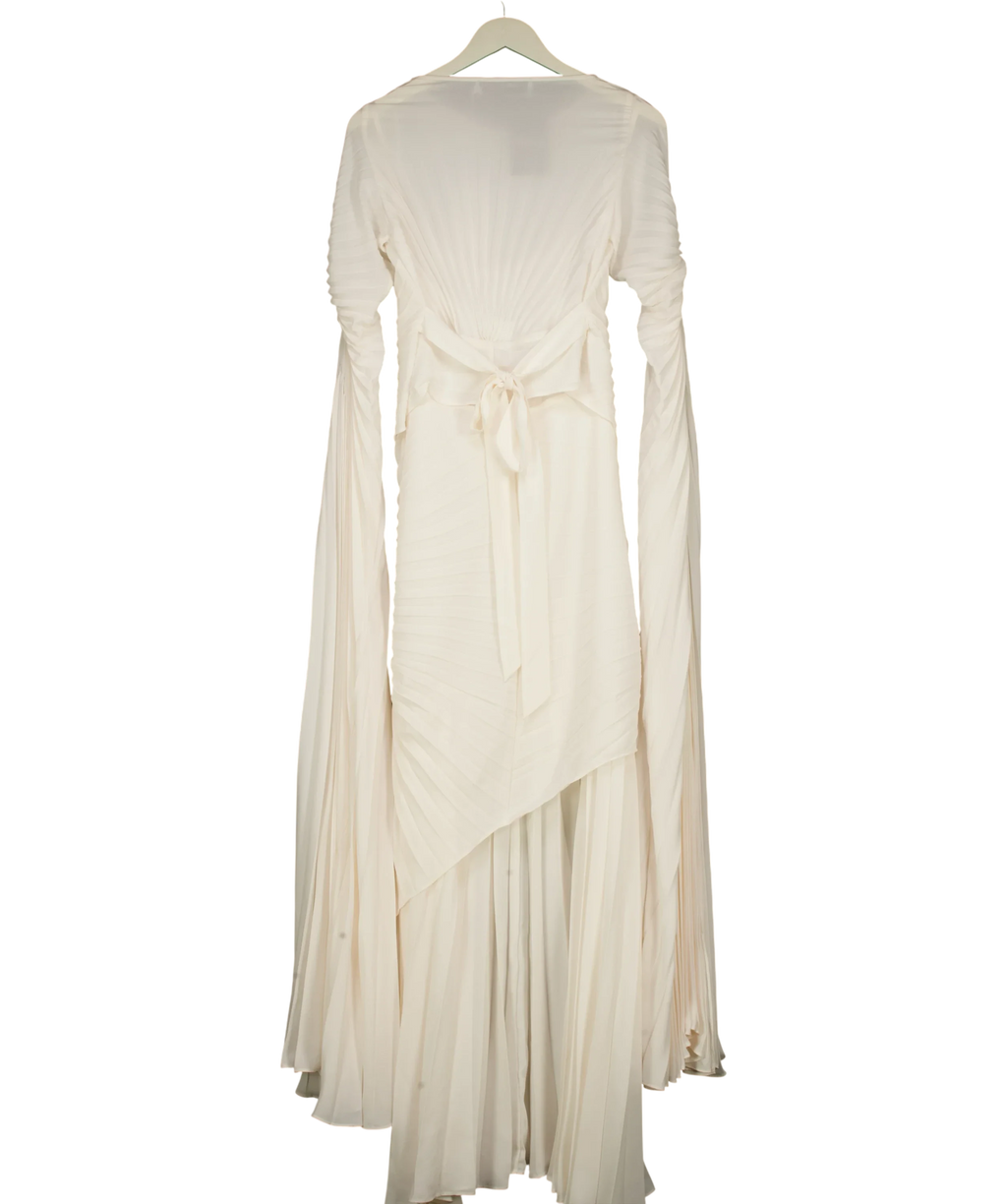 Georgia Hardinge White sculptural ivory maxi dress, size UK 8 — back