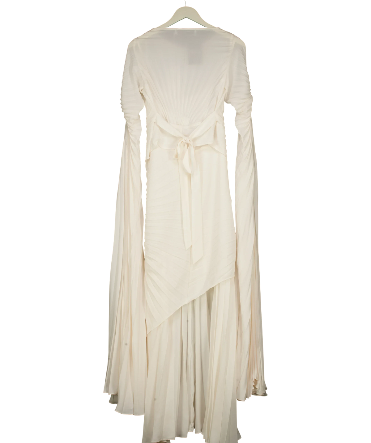 Georgia Hardinge White sculptural ivory maxi dress, size UK 8 — back