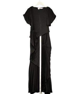 Georgia Hardinge Black Cascadia Dress Floor Length Dress UK 8