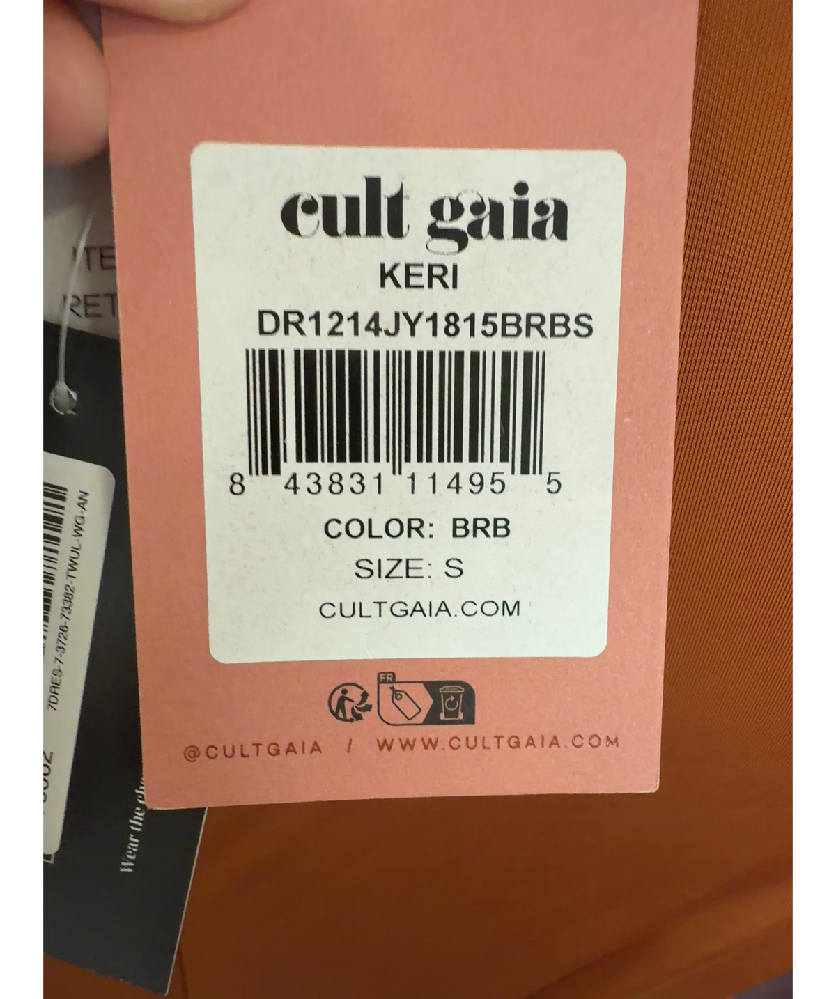 Cult Gaia Brown KERI, size UK S — label