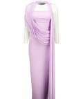 BBXBRAND lilac The Draped Bandeau Dress, size UK 8 — front