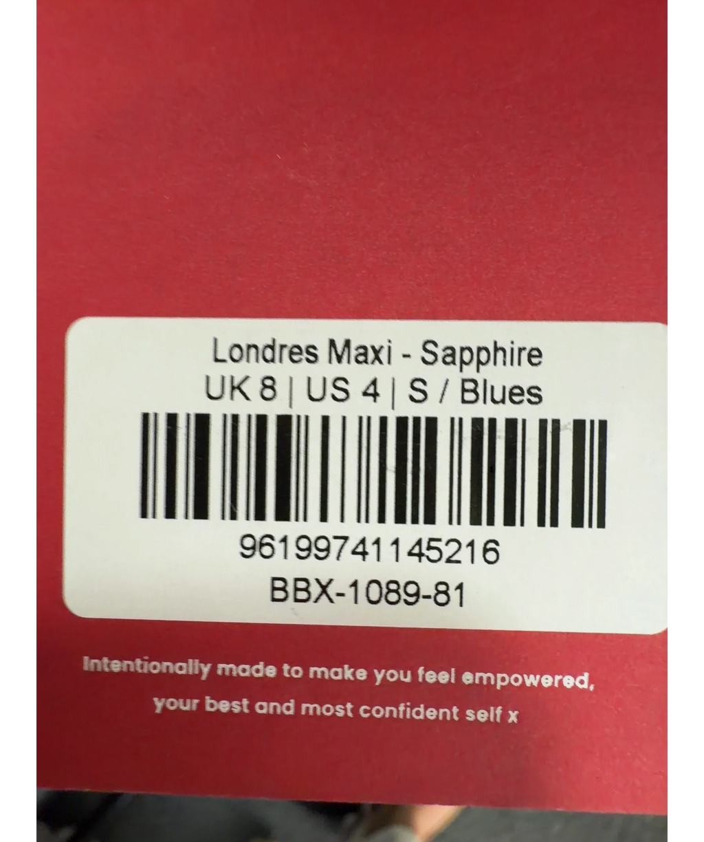 BBXBRAND Blue Londres Maxi, size UK 8 — care label