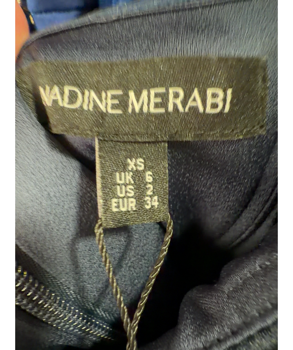 NADINE MERABI navy LOLA NAVY DRESS, size UK 6 — care label