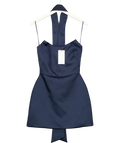 NADINE MERABI navy LOLA NAVY DRESS, size UK 6 — front