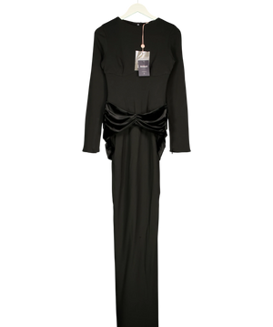 House of CB Athena Ruched waist Maxi Gown Dress Black UK S
