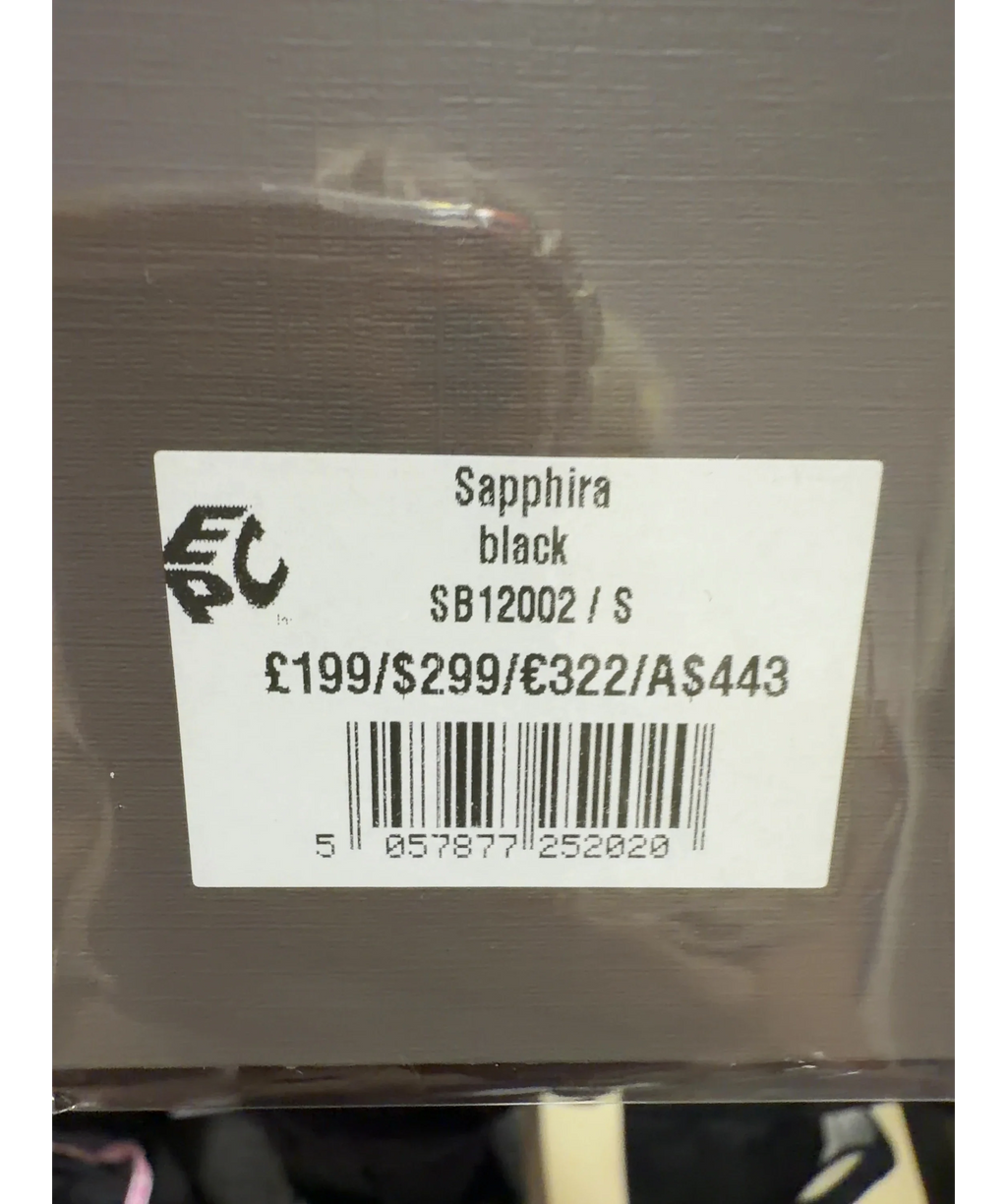 House of CB Black Sapphira, size UK S — label