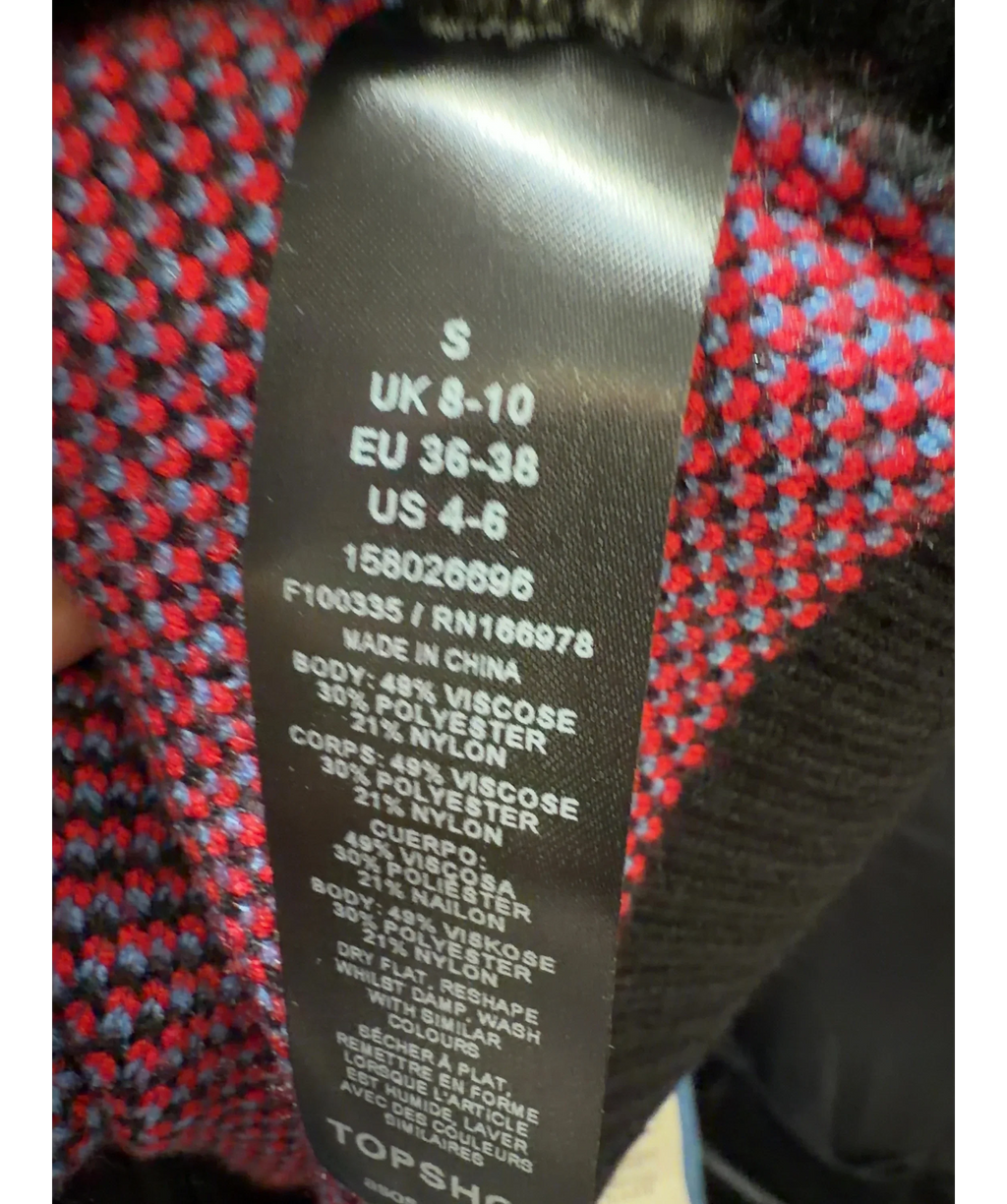 TOPSHOP Blue Colour, size UK S — care label
