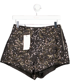 ZARA Black Ltd.Edition Sequinned Shorts UK XS